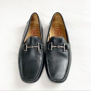 1901 Black Leather Loafers